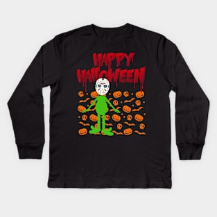 Happy Halloween Alien X Jason Kids Long Sleeve T-Shirt